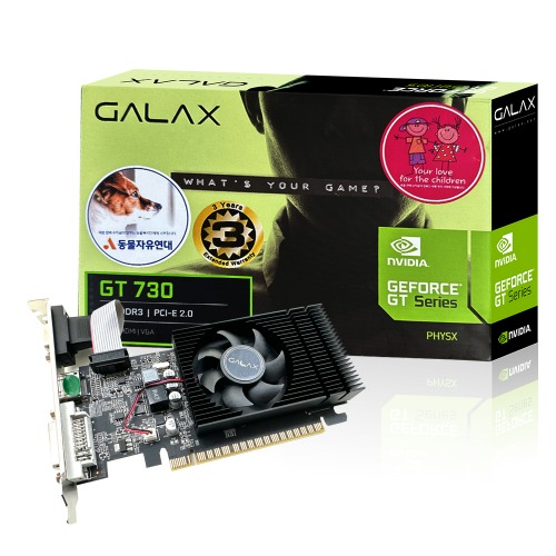 갤럭시 GALAX 지포스 GT730 D3 4GB LP